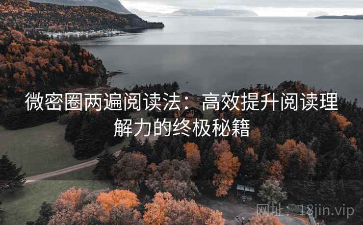 微密圈两遍阅读法：高效提升阅读理解力的终极秘籍