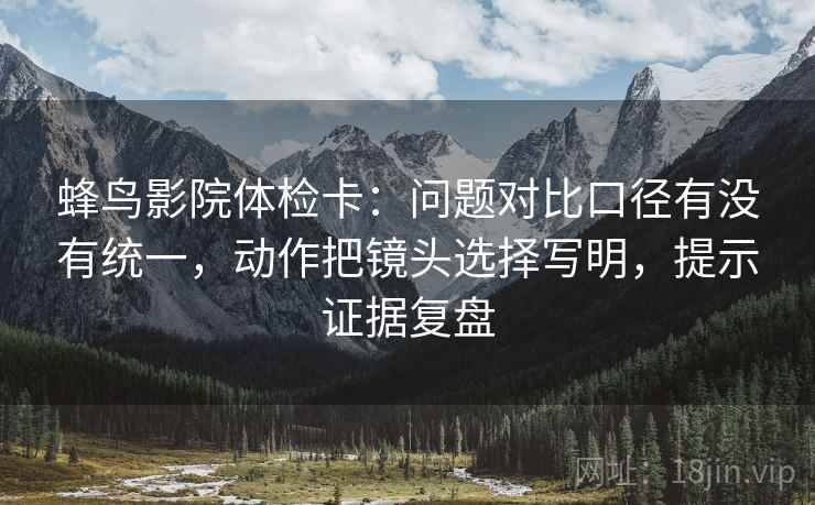 蜂鸟影院体检卡：问题对比口径有没有统一，动作把镜头选择写明，提示证据复盘